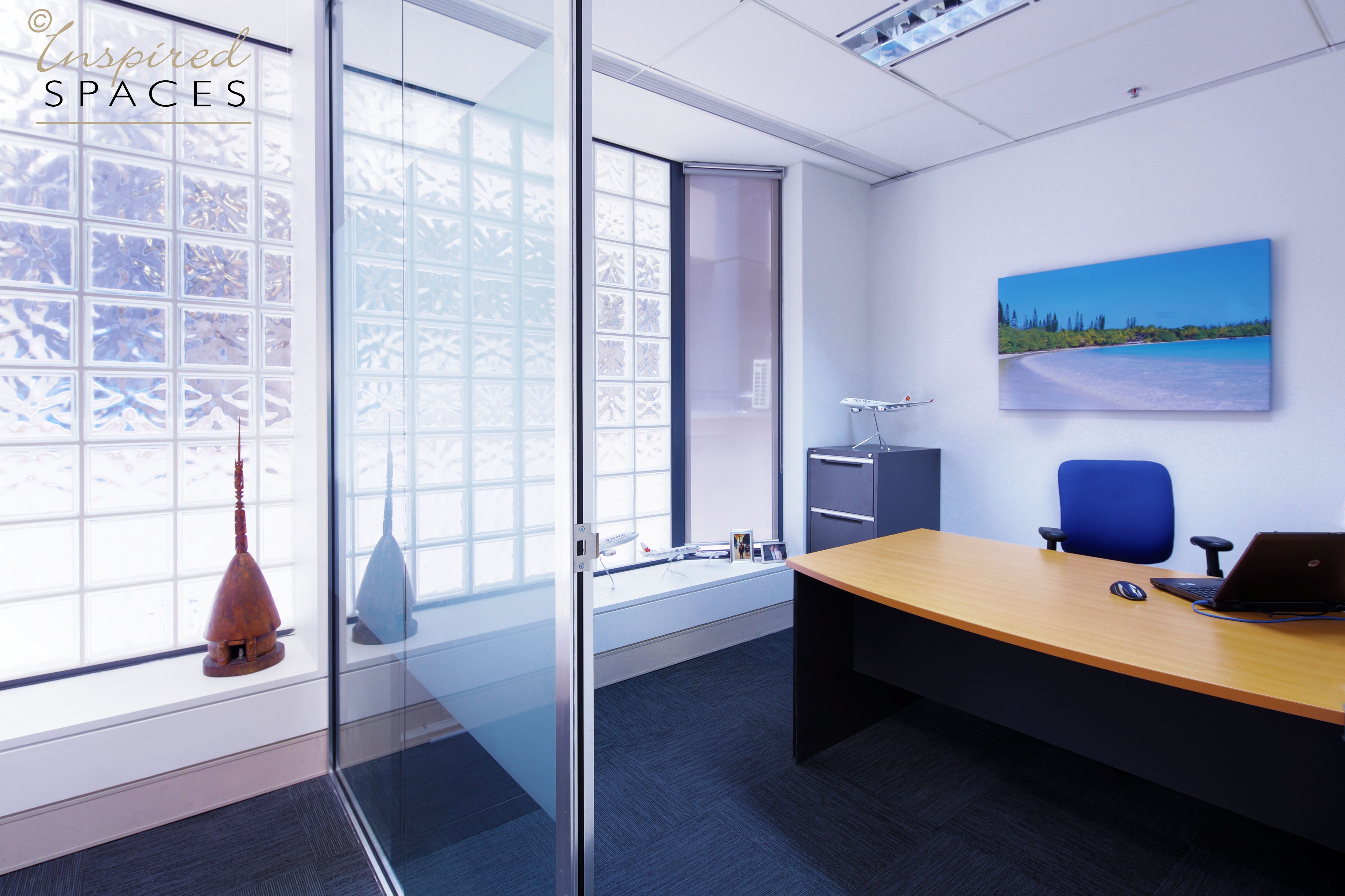 executive office , light filled, minimalist 